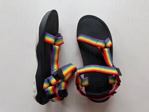 Teva Men's Black Multi Hurricane XLT2 Rainbow Pride Sport Sandals Size 6